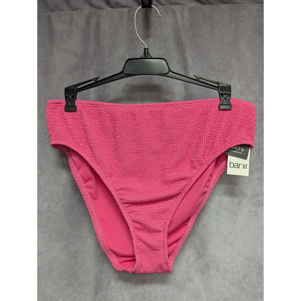 bar III Size L Womens‎ Pink Bikini Bottom (#109)